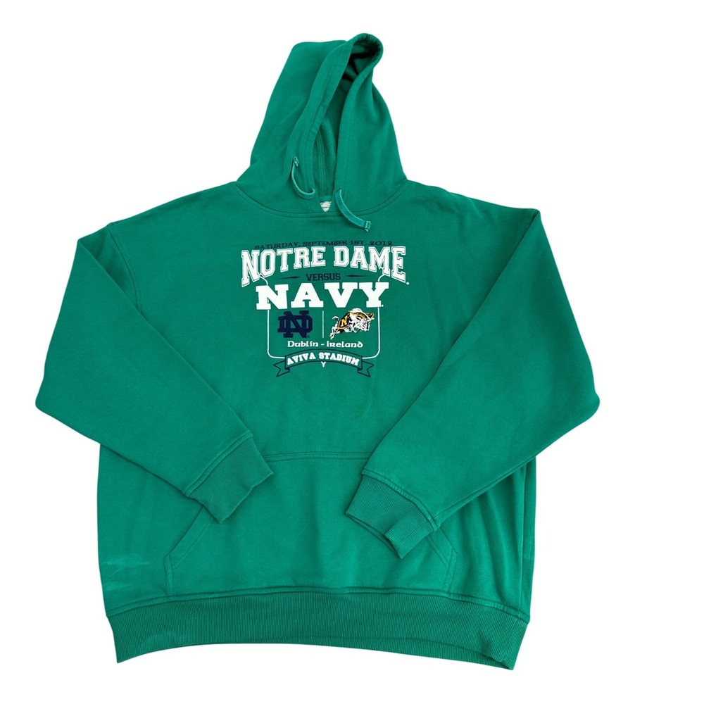 Lansdowne Notre Dame vs Navy Dublin Ireland 2012 Green Hoodie XXL